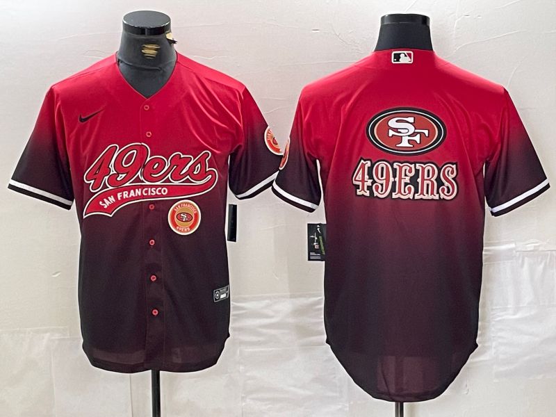 Men San Francisco 49ers Blank Red Joint Name 2024 Nike Limited NFL Jersey style 6->san francisco 49ers->NFL Jersey